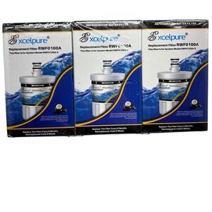 Excelpure RWF0100A Refrigerator Water Filter Replacement 3 Pack for RWF0100A-S